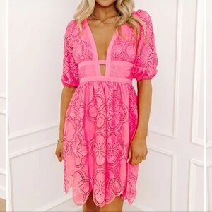 NWT! Minuet Remarkable Days Mini Dress In Pink M